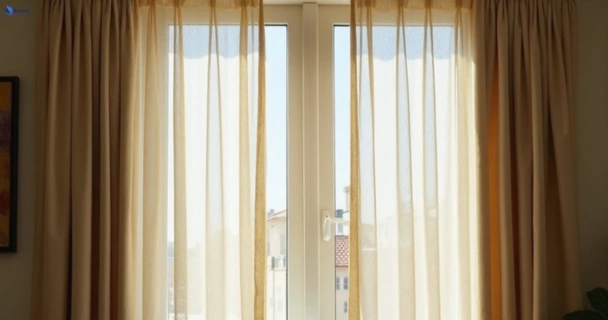 Dull dusty drapes in homebush-west-nsw before professional cleaning